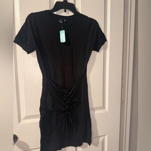NWT black  Lace-Up Dress